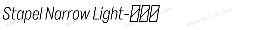 Stapel Narrow Light字体转换
